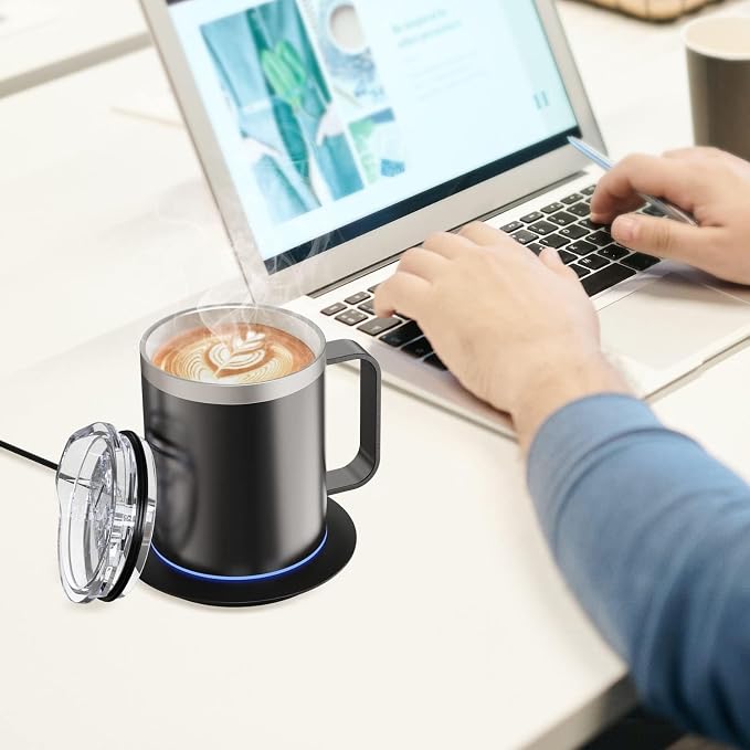 Coffee Warmer with Mug Set, USB Powered Heated Cup with 10H Auto Shut-Off - Image 2