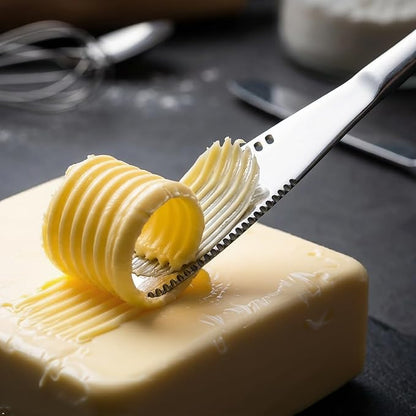 3-in-1 Butter Knife with Holes, Stainless Steel Spreader - Image 5