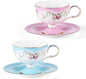 KAMMAK Tea Cups Set of 2, Ceramic Floral Pattern Demitasse Cup | Porcelain by KAMMAK