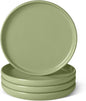 Amazon Basics Glazed Stoneware Salad Plates, Ceramic 4-Piece Set, Microwave and by AmazonBasics