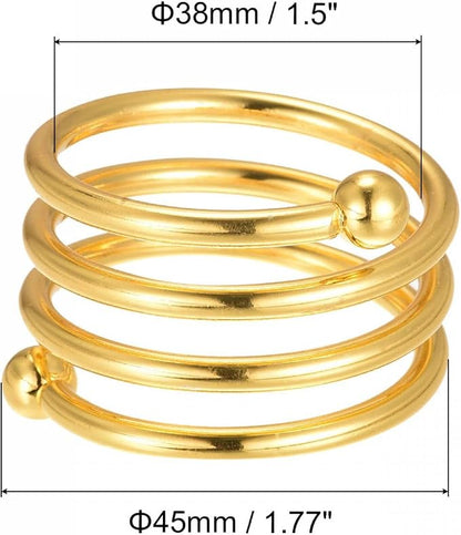 uxcell Metal Napkin Rings Set of 6, Spiral Napkin Ring Holder Buckle - Image 3