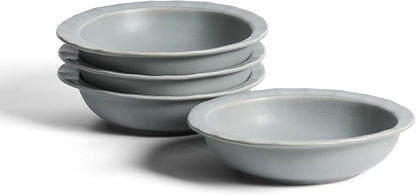 Stone Lain Oasis Stoneware Bowl Dish Set, 4-Piece Pasta Bowls by Unknown