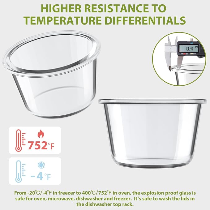 2 Cup/16oz Round Glass Meal Prep Containers - Image 6