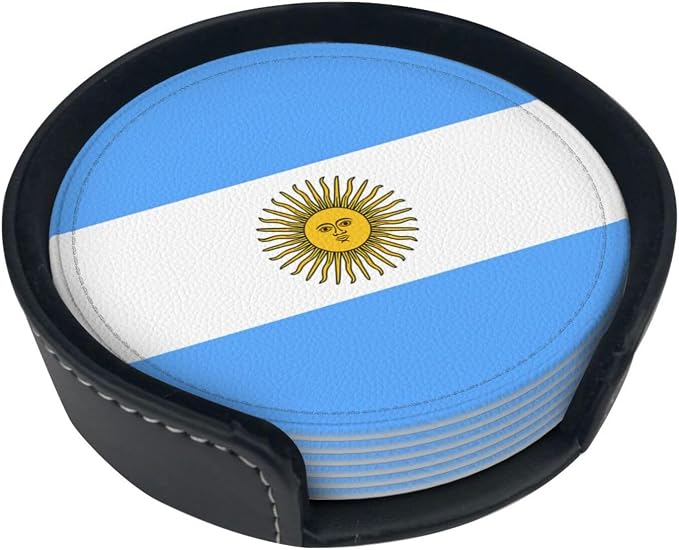 Argentina Flag Coasters for Drinks by Unknown