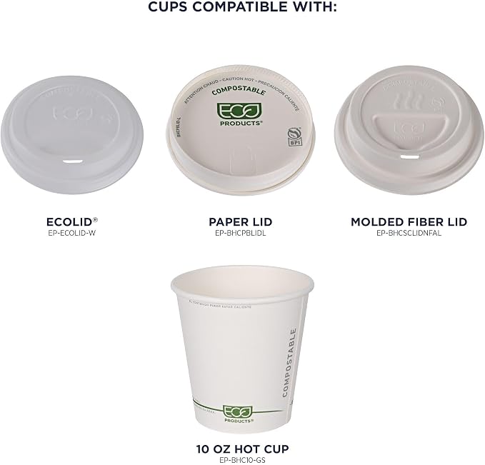 ECO PRODUCTS GreenStripe Disposable Paper Hot Cups, 10 oz - Image 6