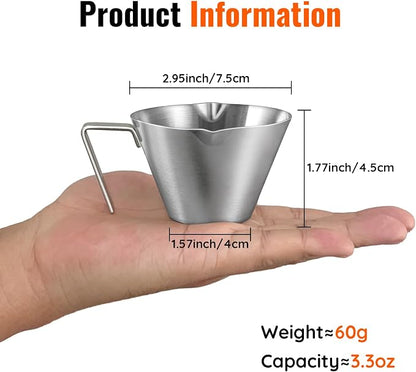 YARRAMATE Stainless Steel Espresso Shot Cup, 3.4oz | Heat Insulated Grip - Image 7