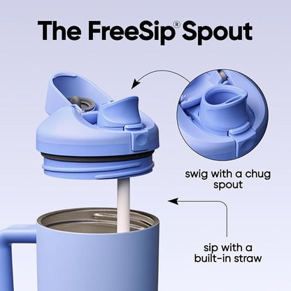 Owala FreeSip Tumbler Stainless Steel Water Bottle 40 oz Out of the Blue | - Image 3