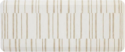 House of Noa Nama Standing Mat – Anti-Fatigue Cushioned Kitchen Mats for Floor | Ergonomic Bounce-Back Foam Kitchen Mats | Anti-Fatigue Mats for Kitchen & Standing | Nara Stripe Natural | 22" x 54"
