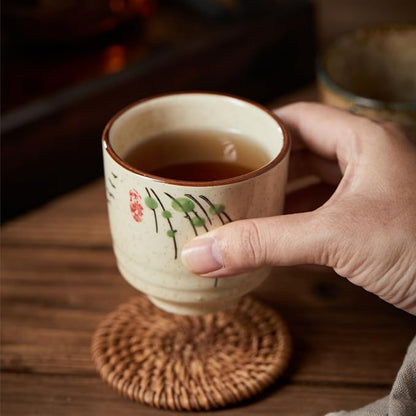 6 Pieces Japanese Tea Cups, 6 Oz Ceramic Coffee Cup | No Handle Teacup Matcha - Image 5