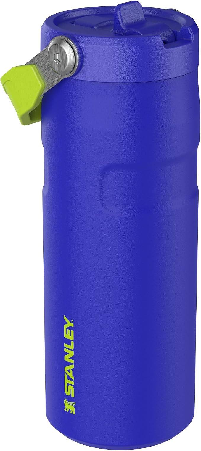 Stanley 1913 Flip Straw Drinking Bottle 0.47 L Cobalt Chartreuse | Cools - Image 8