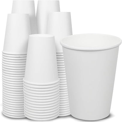 Ginkgo 200 Count 12 oz Disposable Thickened Paper Coffee Cups | Leak Proof by HOME