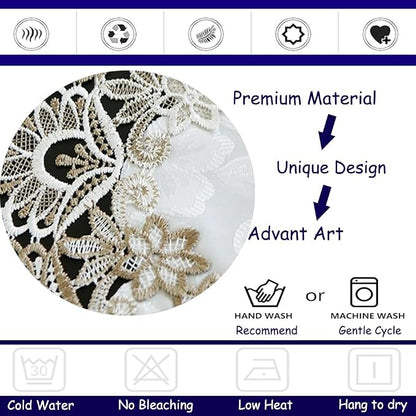 Sandweek Macrame Table Runners for Party, 70inch Table Runner Lace Floral - Image 5
