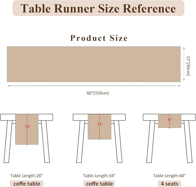 Burlap Boho Table Runner Macrame Brown 60in Farmhouse Woven Runner | Burlap - Image 3