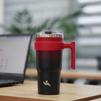 Konokyo 30 oz Tumbler with Handle and Straw, Insulated Travel Mug | Mystic - Image 6