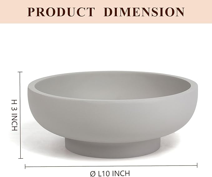 Decorative Resin Bowl, Large Fruit Bowl, coffee tables, and entryways. Use - Image 2