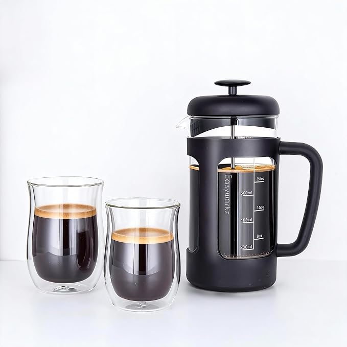 Easyworkz Double Walled Glass Coffee Mugs, Cocktails & All Beverages - Image 3