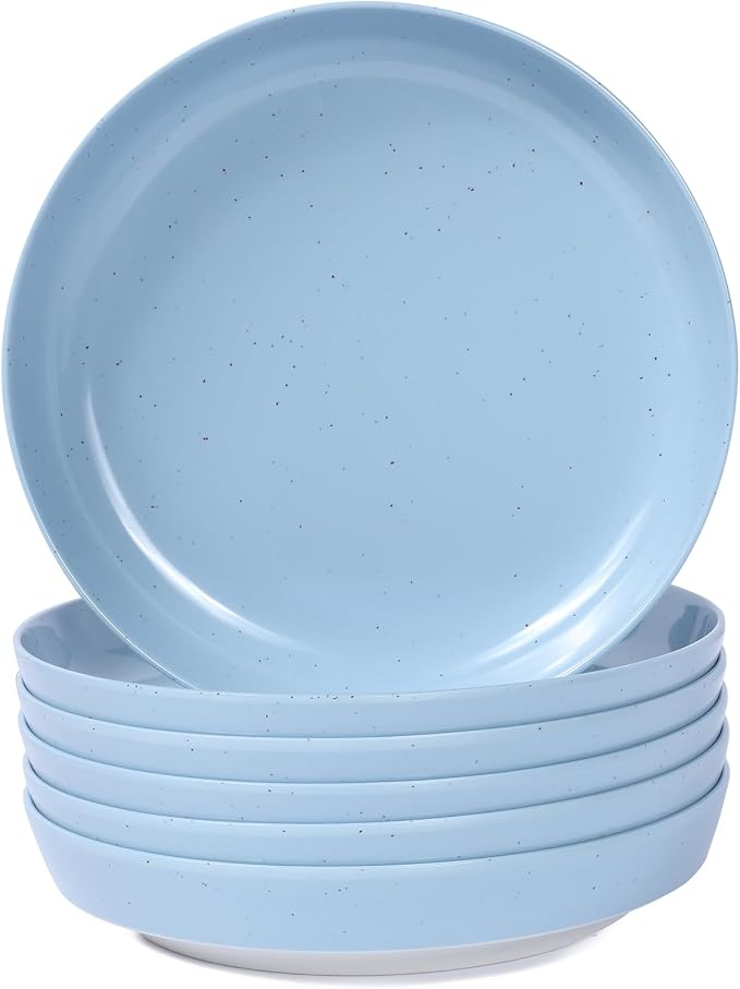Webbylee 8.25" Melamine Pasta Bowls Set of 6-28oz Melamine Large Salad by Webbylee