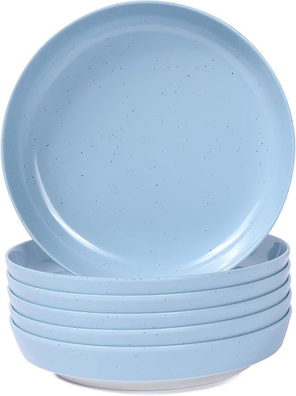 Webbylee 8.25" Melamine Pasta Bowls Set of 6-28oz Melamine Large Salad by Webbylee