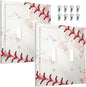 Decorative Light Switch Cover Baseball Sports Ball Game 2 Gang Wall Plate Double Toggle Switch Plate Receptacle Electrical Outlet Cover Switchplate for Bathroom Bedroom Decor（2 Pack）