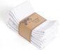 ACCENTHOME Cloth Napkins Set of 6 18x18 inch 100% Cotton Dinner Napkin Washable Hotel Quality Reusable Kitchen & Table Linen for Fall Thanksgiving Family Dinners Weddings & Everyday Use - White