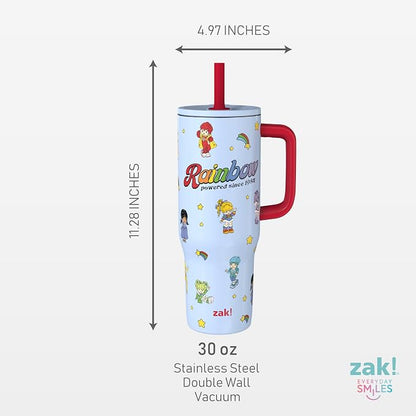 Zak Designs Rainbow Brite 30oz Spill-Proof Stainless Steel Travel Tumbler | BPA - Image 9