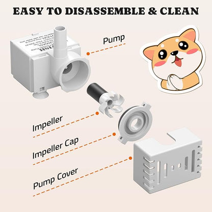 Pawtners Replacement Pump for 10in/6.7in Dog Fountain, Replacement Pump - Image 3