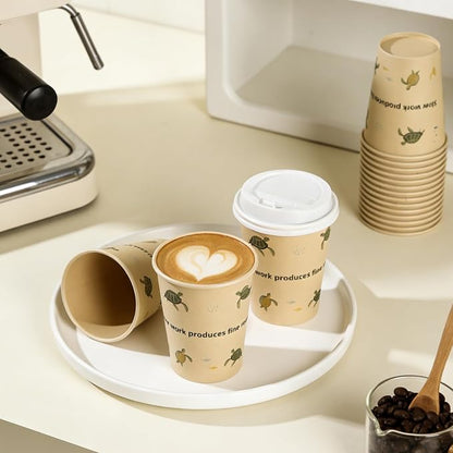 12 OZ 25 Pack Disposable Cups Paper Coffee Cups - Image 7