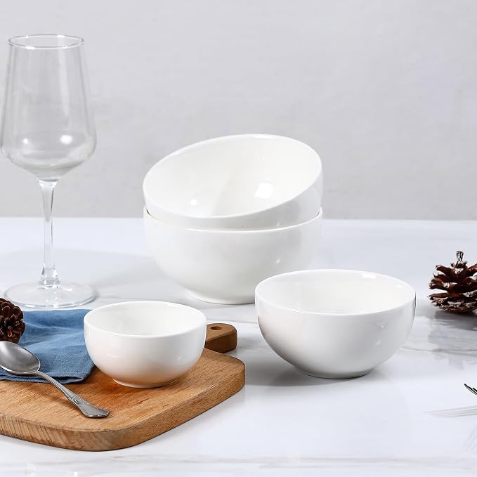 Selamica Ceramic Cereal Bowls set of 6, 24 oz Soup Bowls - Image 7
