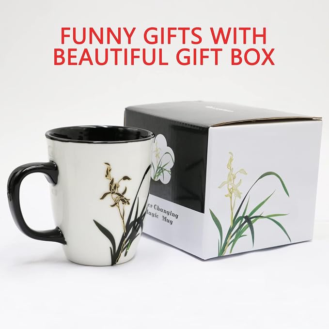 Orchid Color Changing Mug, 16 oz | Ceramic Tea Cup - Image 4