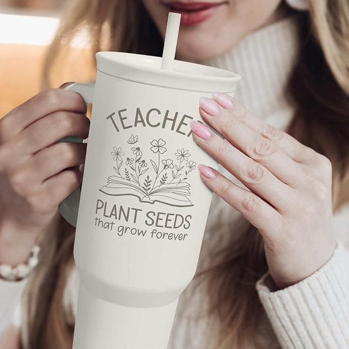 SANDJEST Teacher Appreciation Gift – 40oz Stainless Steel Insulated Tumbler - Image 8