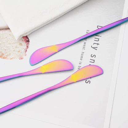 10 Pack Rainbow Cheese Spreader Knife, Stainless Steel Butter Spreader - Image 5