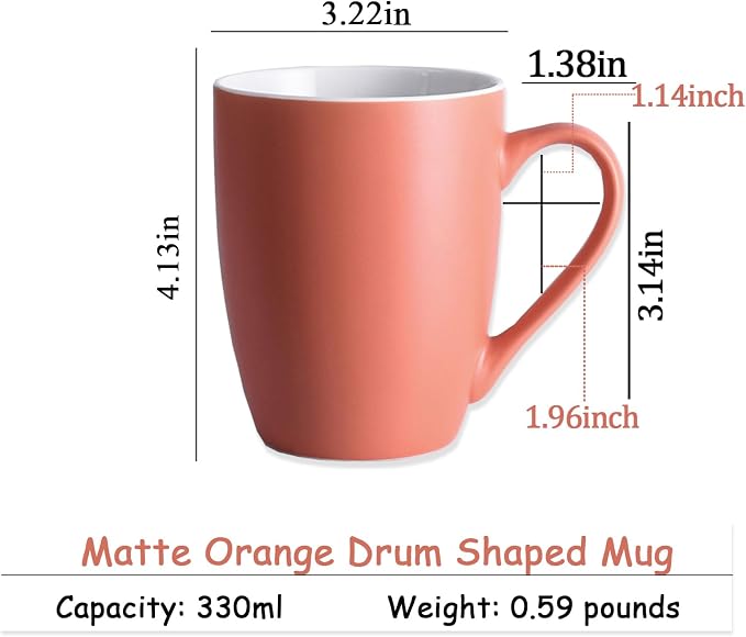Coffee Mugs Set of 6, 12oz Ceramic Coffee Mugs - Image 3