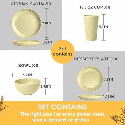 Teivio 32-Piece Plates and Bowls Sets - Image 2