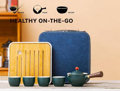 Chinese Tea Set, Chinese Gongfu Tea Set, Portable Teapot Set - Image 8
