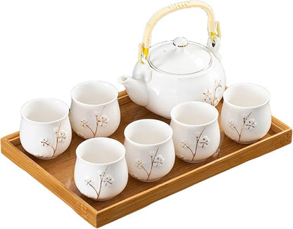 KEYDUACU Japanese Porcelain Gongfu Tea Set, Chinese Asian Style by KEYDUACU