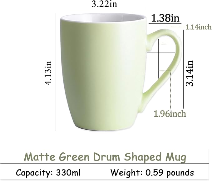 Coffee Mugs Set of 6, 12oz Ceramic Coffee Mugs - Image 3