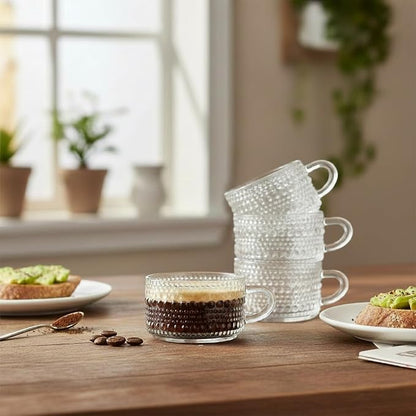 Glaver's Espresso Cups, Small 3 oz Set of 6 Shot Glasses Coffee Espresso Mugs - Image 9
