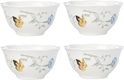 Lenox Butterfly Meadow Porcelain 4-Piece Rice Bowl Set by Lenox