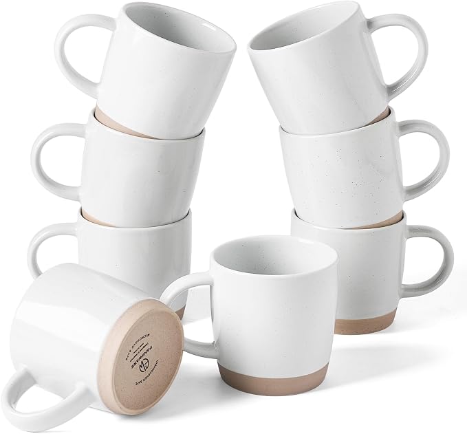famiware Coffee Mugs for 8, 13 oz Mug Set, Dringking Cup by Famiware
