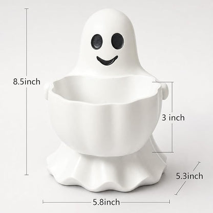 Halloween Decor Cute Ghost Candy Bowl Durable Resin Snack Holder | Generous - Image 6