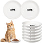 [8 Pack] Ceramic Cat Food Bowl, Cute Cat Bowls Whisker-Friendly, 5.9" Shallow Wide Kitten Plates, Easy to Clean Indoor Feeding Dishes