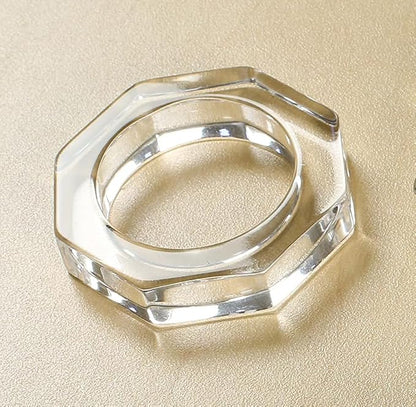 Acrylic Napkin Rings, crystal-clear style, dinner parties & everyday use - Image 4
