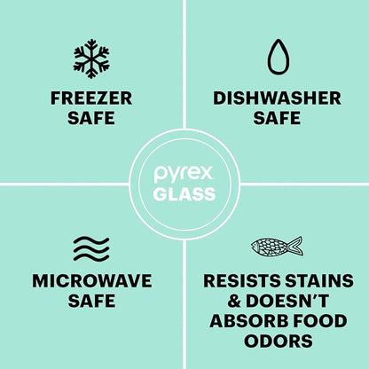 Pyrex Freshlock Mixed Sizes Airtight Glass Food Storage Set | Plastic BPA-free - Image 7