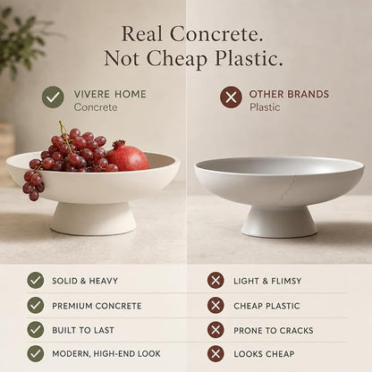 12" Concrete Extra Large Fruit bowl - Image 4
