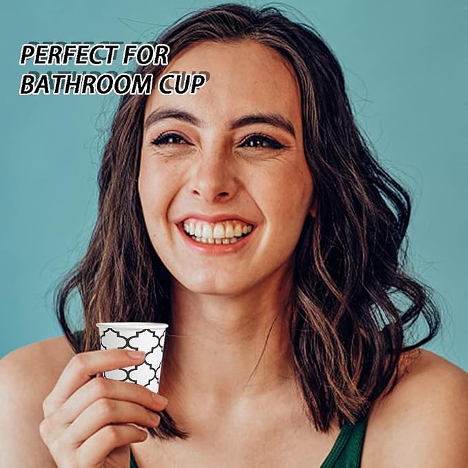 Clawsoff 300 Pack 3 oz Paper Cups Small Disposable Mouthwash Bathroom Cups | - Image 5