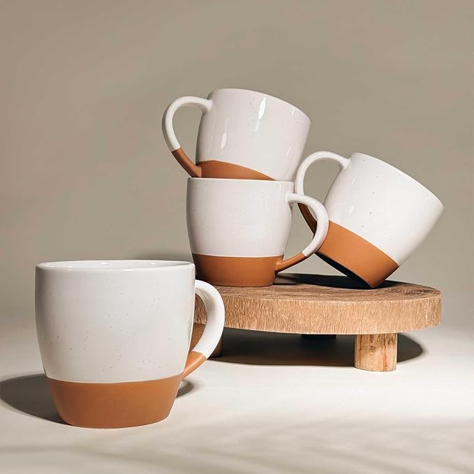 Mora Ceramic Large Latte Mug Set of 4, 16oz - Image 5