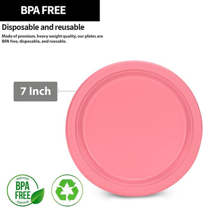 Hanna K. Signature Pink Plastic Plates - Image 2