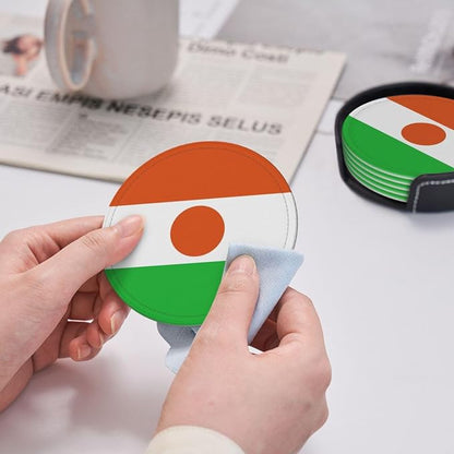 6 Pack Niger Flag Leather Coaster - Image 6