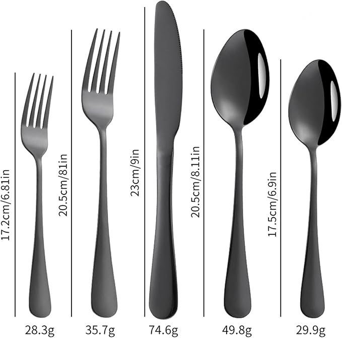 Stainless Steel Customized Flatware Set, Engraving Name Knife Forks Spoon - Image 2