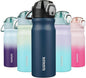 BJPKPK 18 oz Water Bottle with Straw & Handle, Insulated Stainless Flask | Leak by BJPKPK